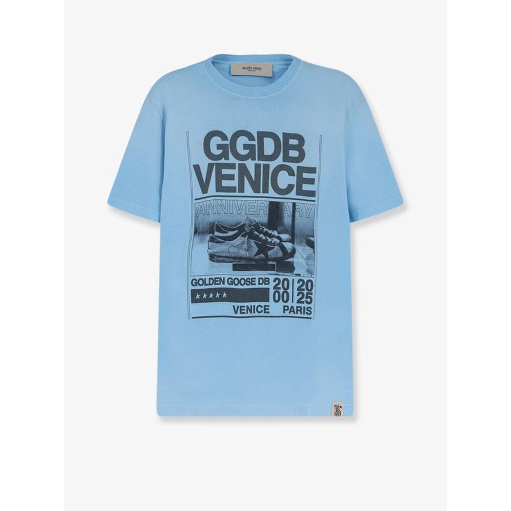 Golden Goose Deluxe Brand Men Cotton T-Shirt With Print On The Front